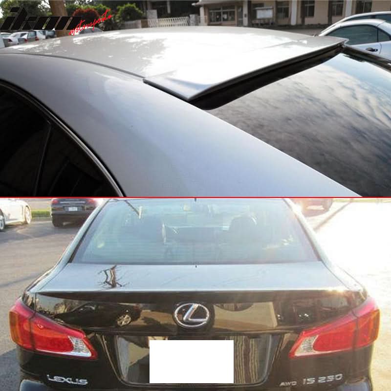 Fits 06-13 IS250 OE Trunk Spoiler & Roof Wing ABS #1G0 Smoky Granite