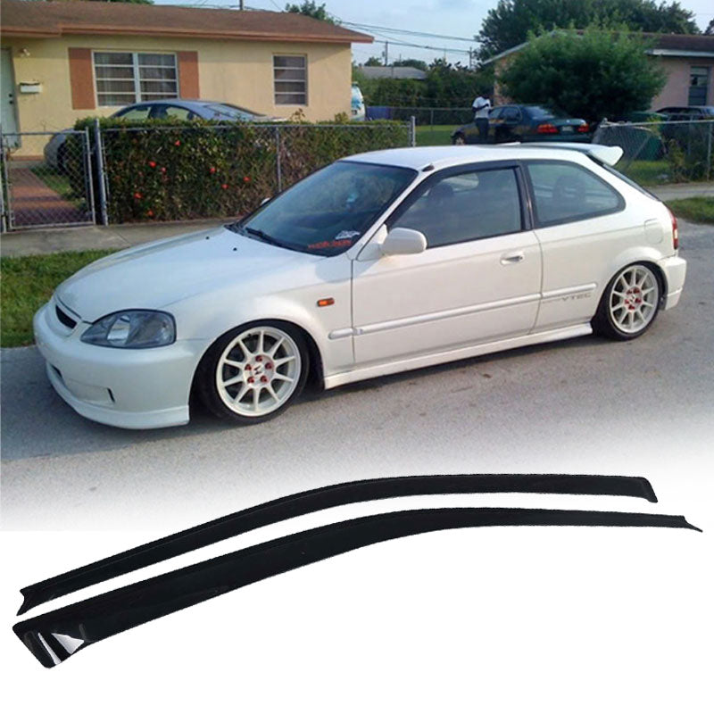 Fits Honda Civic 96-98 Front Bumper Lip Spoiler + Sun Window Visor