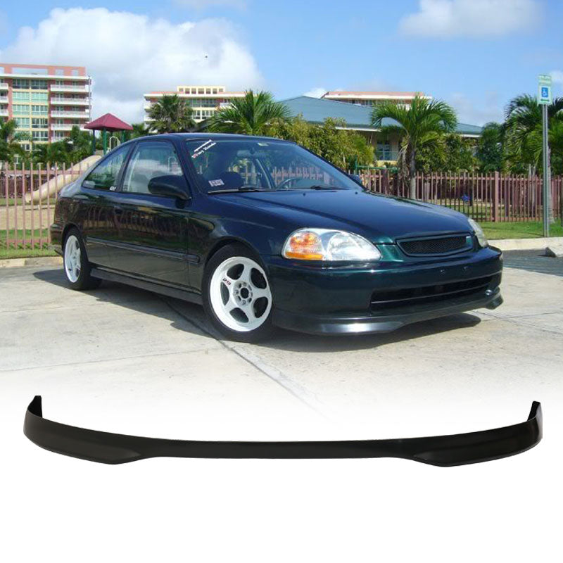 Fits Honda Civic 96-98 T-R Front Bumper Lip Spoiler +Sun Window Visor