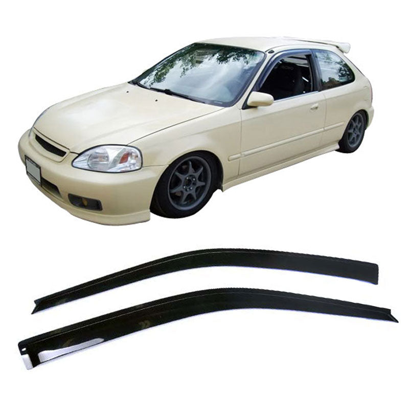 Fits Honda Civic 96-98 T-R Front Bumper Lip Spoiler +Sun Window Visor