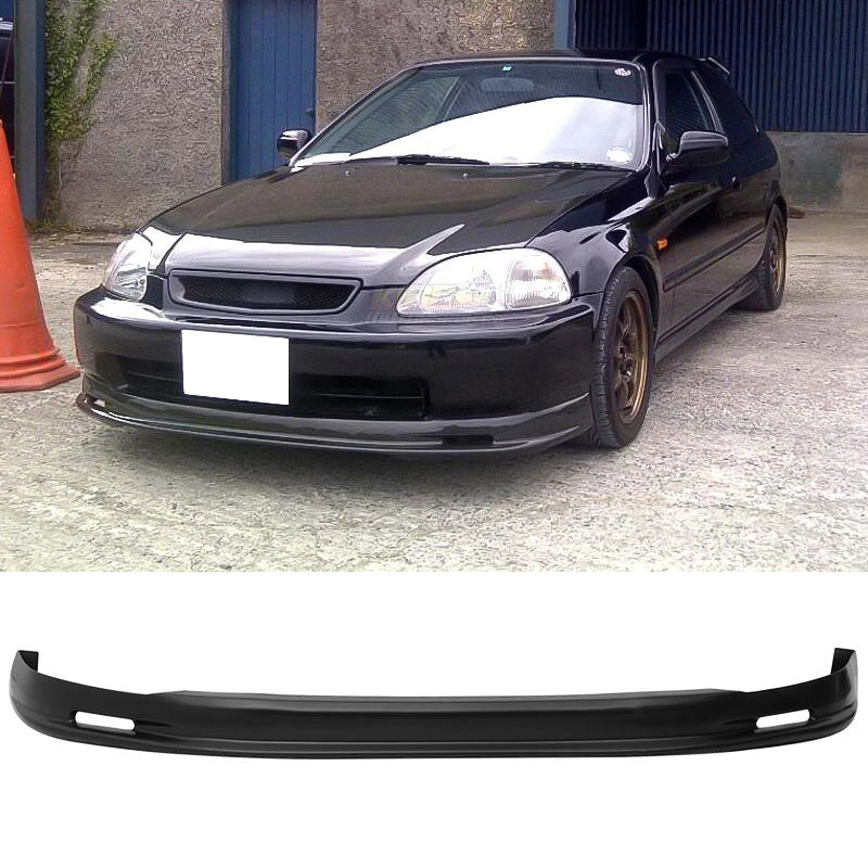 Fits 96-98 Civic 2Dr/Mugen Front Rear Bumper Lip + TR Front Grille