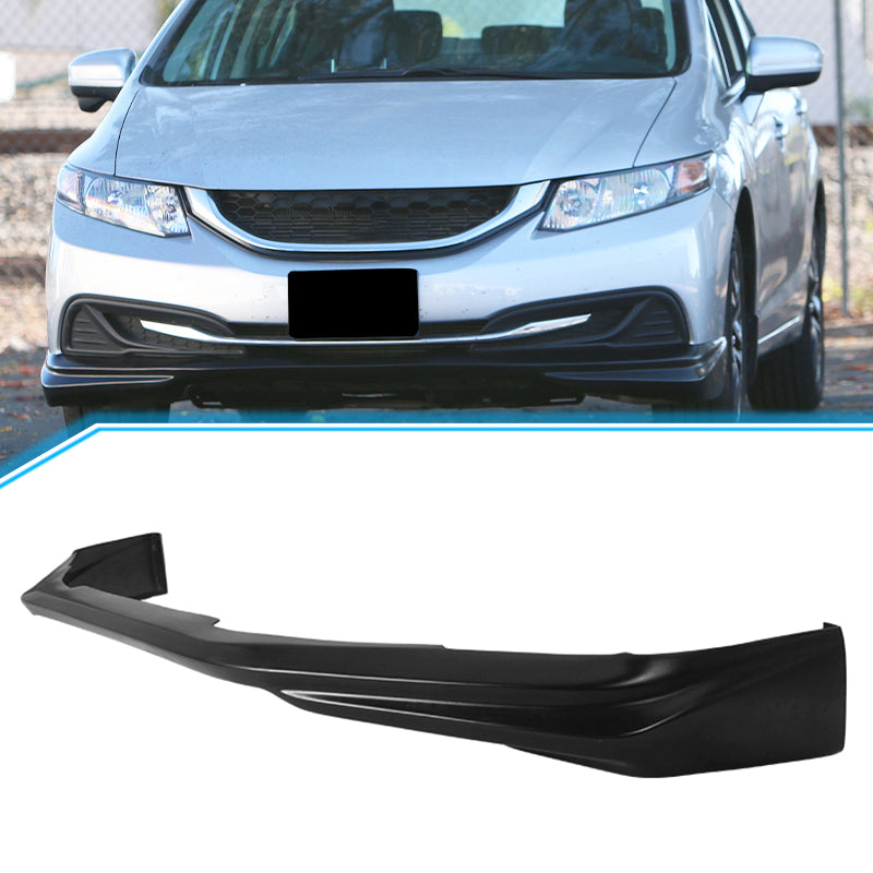 Fits 13-15 Honda Civic 4 Dr IKON Front Bumper Lip Painted
