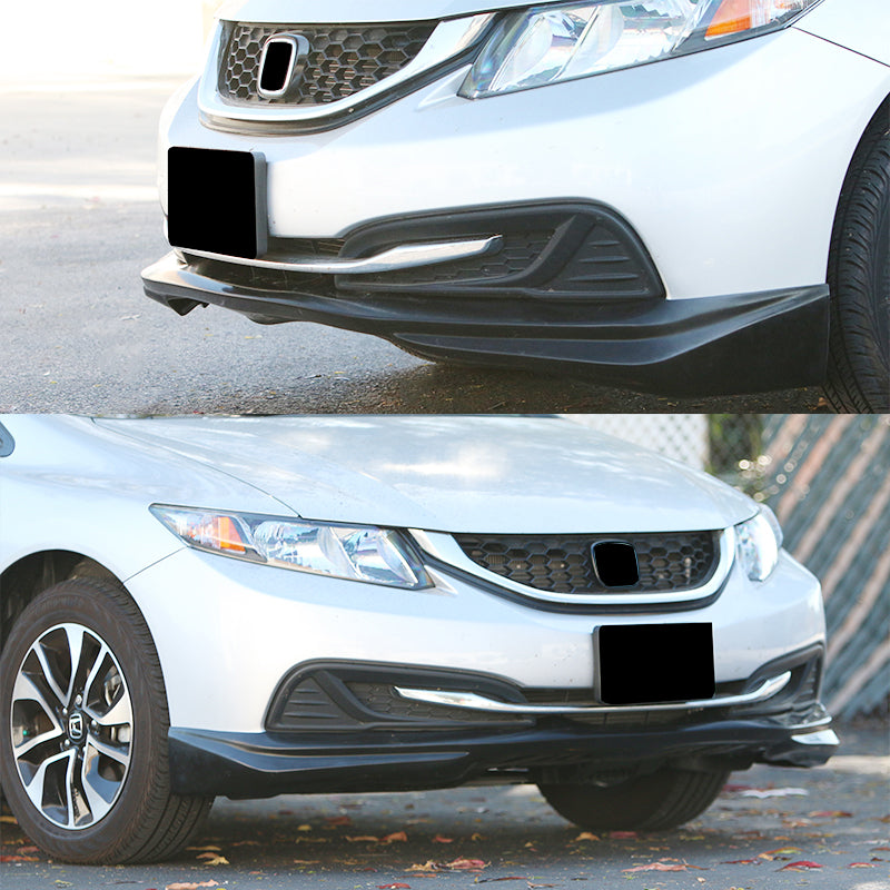 Fits 13-15 Honda Civic 4 Dr IKON Front Bumper Lip Painted
