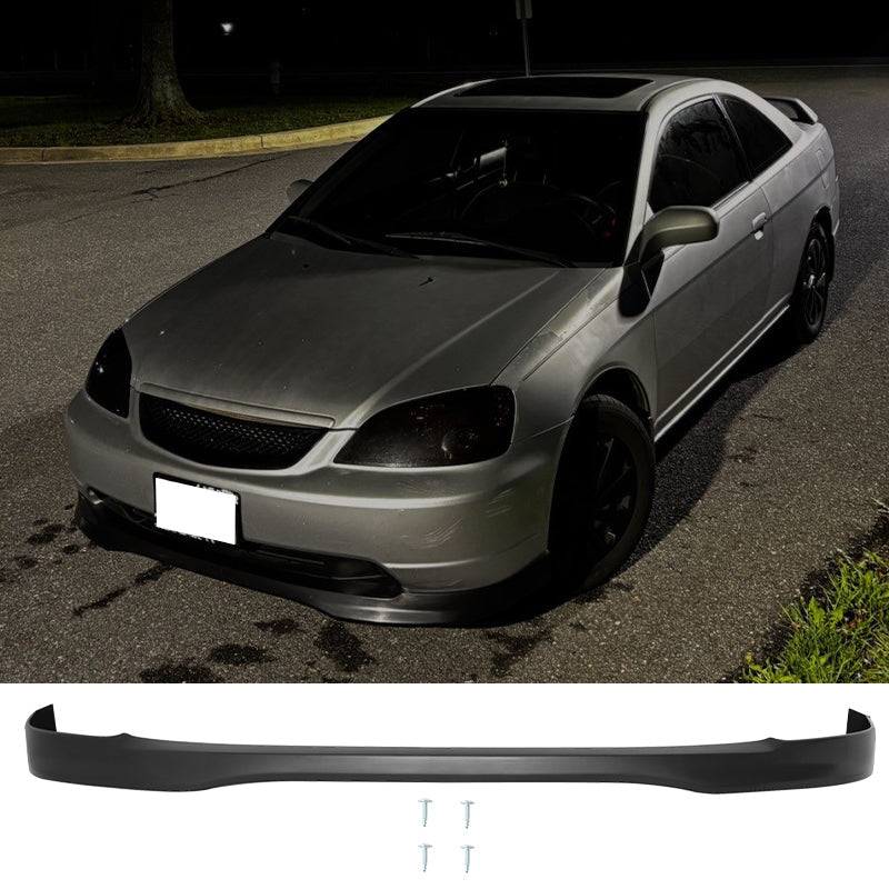 Fits 01-03 Honda Civic TR Front + Rear Bumper Lip - PP