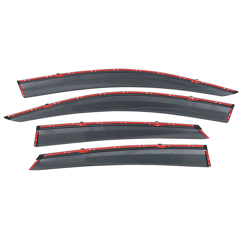 2016-2021 Honda Civic OE/Factory Style Window Visors w/ Chrome Trim PC