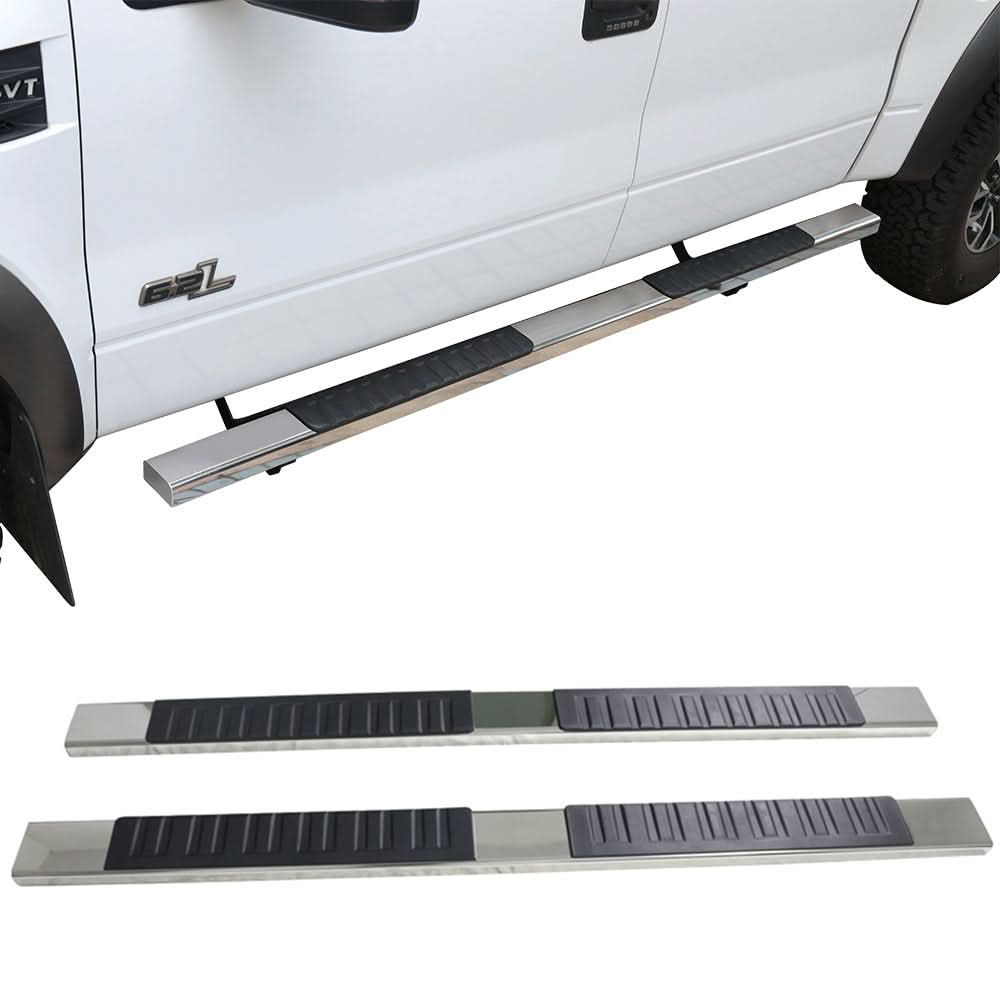 2019-2022 Chevy Silverado Sierra Double Cab 6in SS Side Step Nerf Bars