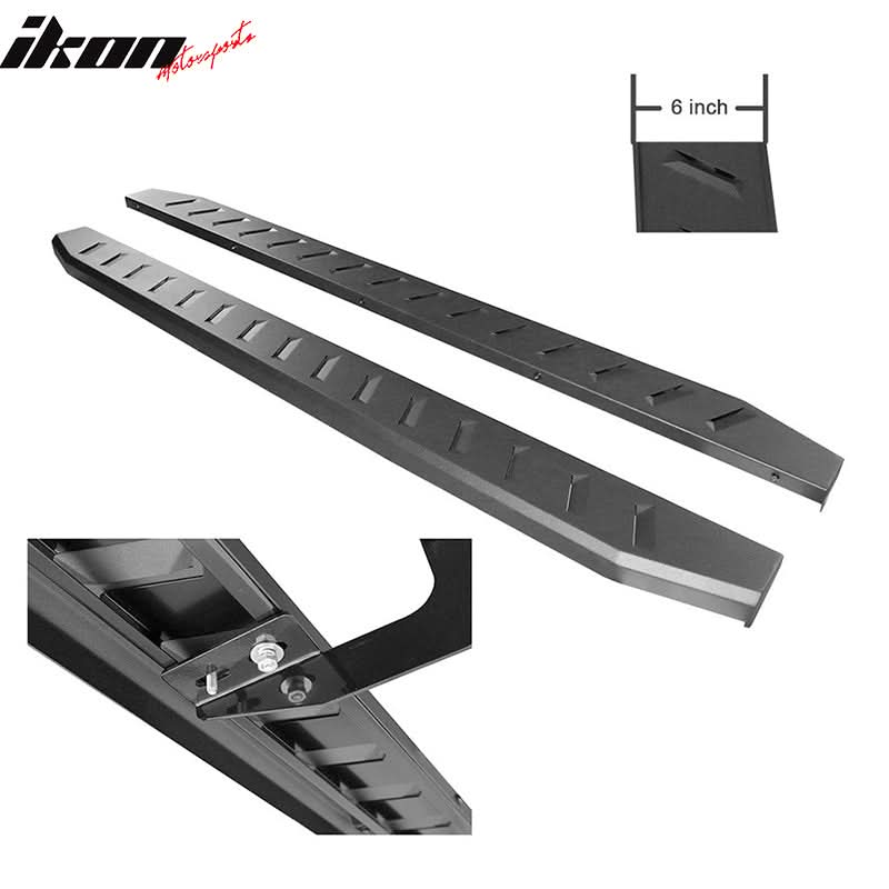 2009-2023 Dodge Ram Quad Cab Texture Black Side Step Bars Carbon Steel