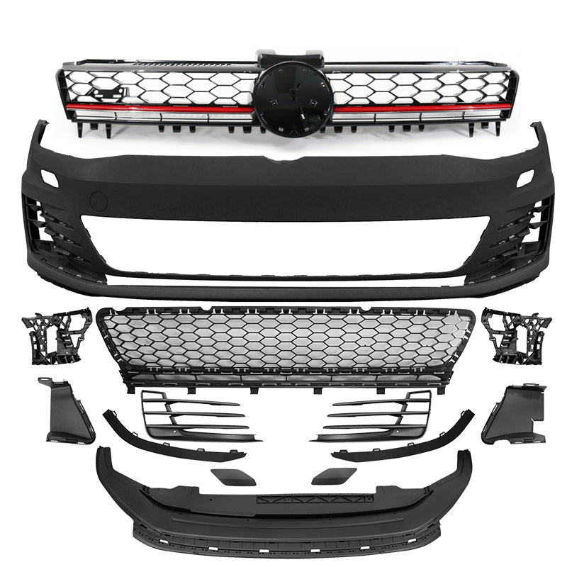2015-2017 Golf 7 MK7 GTI Type Front Bumper + Grill Logo Badge Base