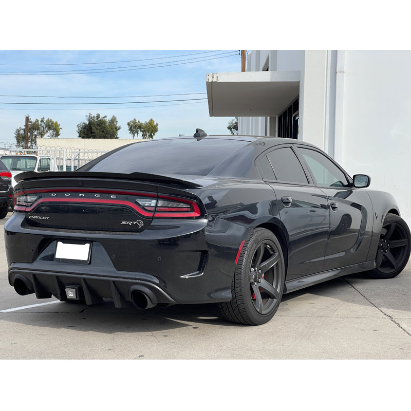 2015-2023 Dodge Charger Rear Bumper Diffuser w/ LED Brake Light Lamp