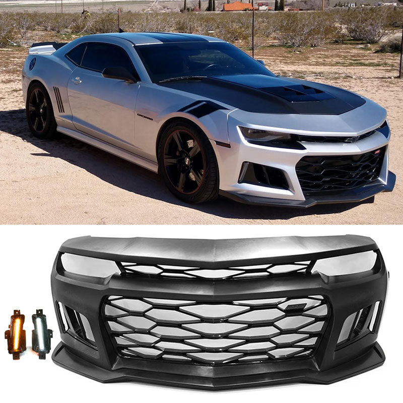 2014-2015 Chevy Camaro ZL1 Style Front Bumper w/ Signal Fog Lights
