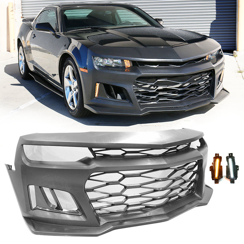 2014-2015 Chevy Camaro ZL1 Style Front Bumper w/ Signal Fog Lights