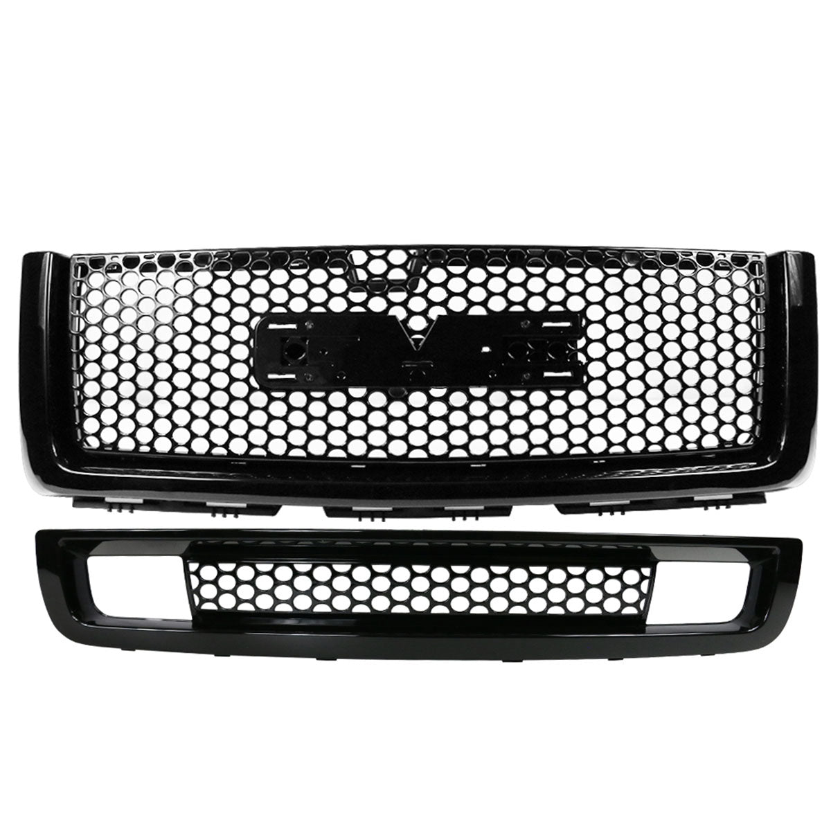 2007-2013 GMC Sierra 1500 Denali Upper Grille Lower Bumper Grille ABS