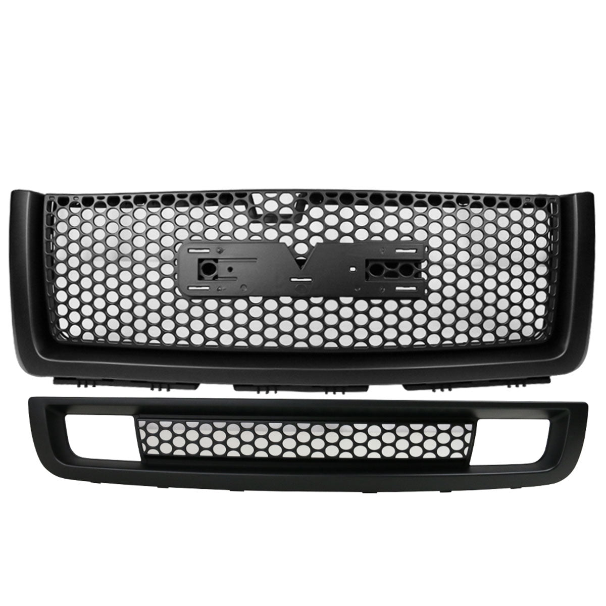 2007-2013 GMC Sierra 1500 Denali Upper Grille Lower Bumper Grille ABS