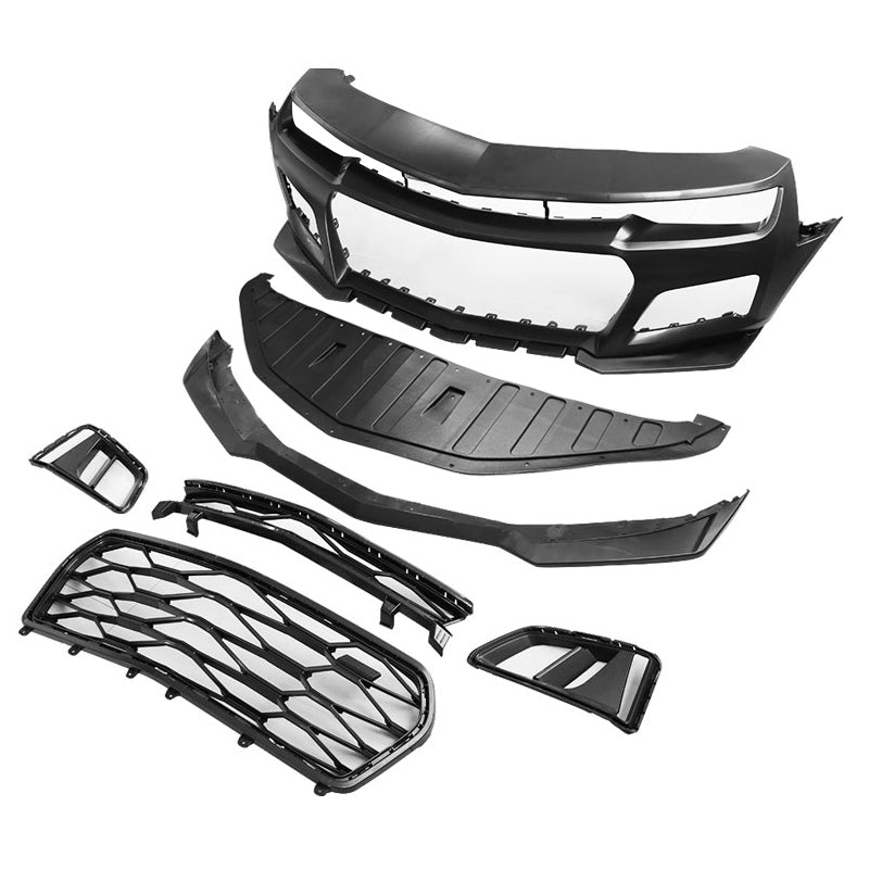 2014-2015 Chevy Camaro ZL1 Style Unpainted Black Front Bumper Cover PP