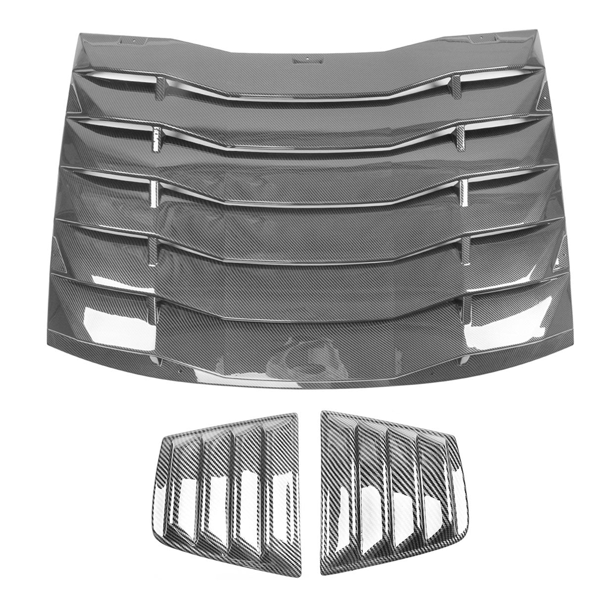 2011-2023 Dodge Charger V2 Side & Rear Window Louver Cover CF Print
