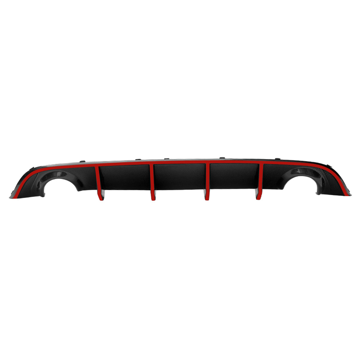 2015-2023 Dodge Charger SRT V2 Rear Diffuser with Reflective Tape PP