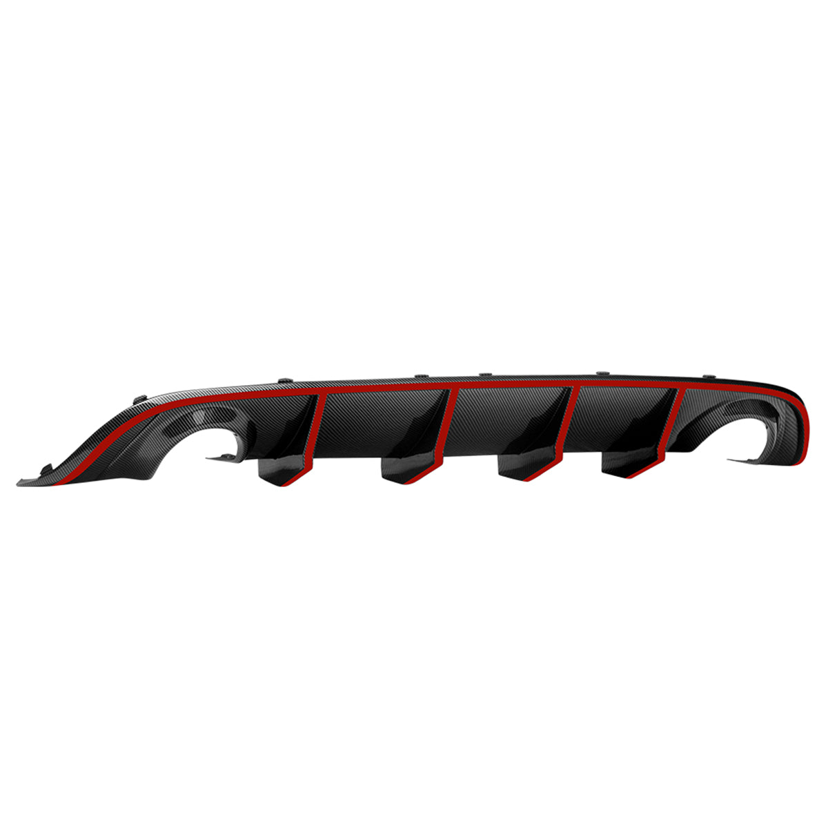 2015-2023 Dodge Charger SRT V2 Rear Diffuser with Reflective Tape PP