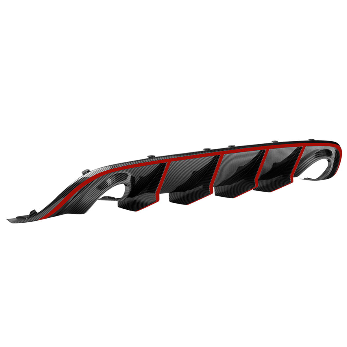 2015-2023 Dodge Charger SRT V2 Rear Diffuser with Reflective Tape PP