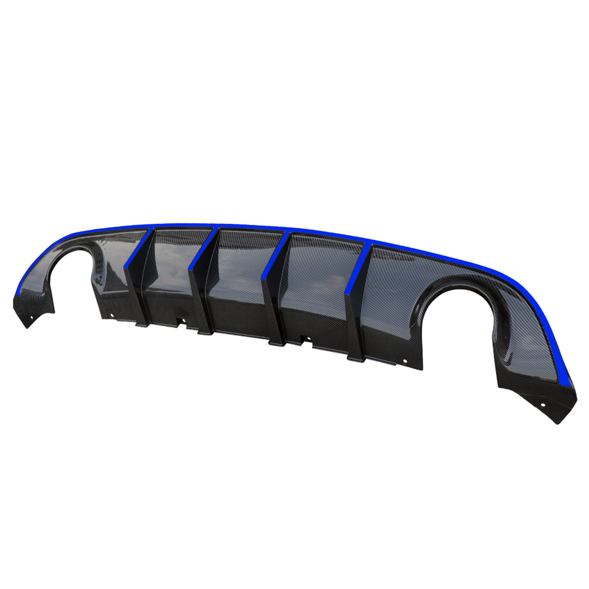 2015-2023 Dodge Charger SRT V3 Rear Diffuser with Reflective Tape PP