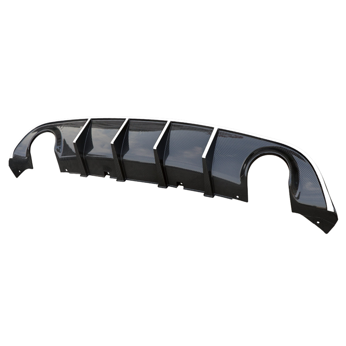 2015-2023 Dodge Charger SRT V3 Rear Diffuser with Reflective Tape PP