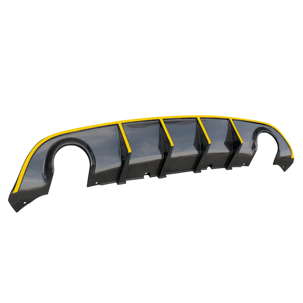2015-2023 Dodge Charger SRT V3 Rear Diffuser with Reflective Tape PP