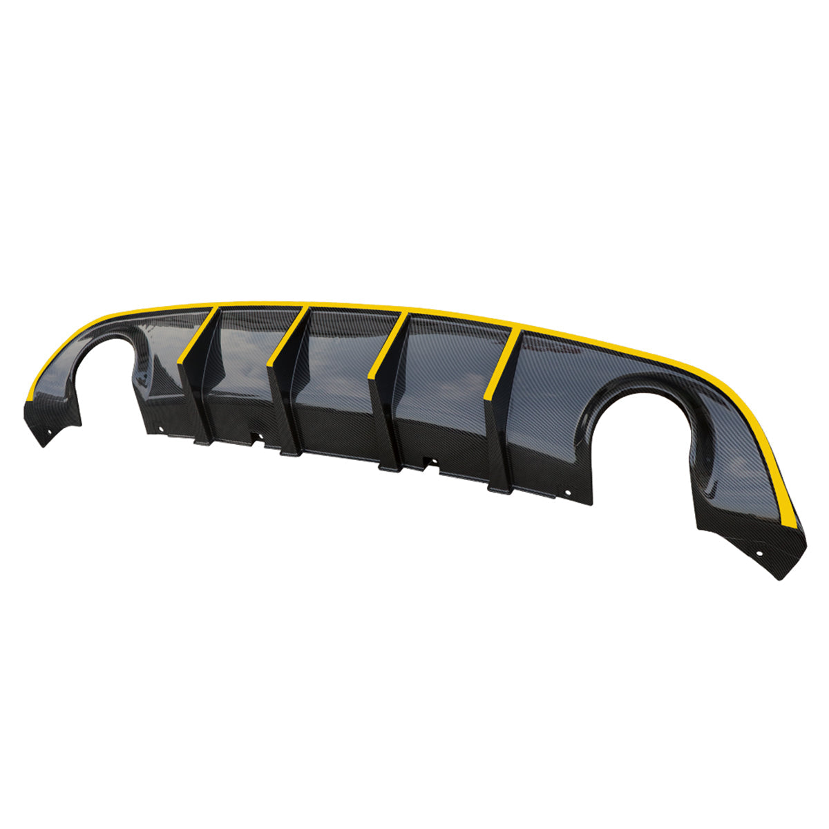2015-2023 Dodge Charger SRT V3 Rear Diffuser with Reflective Tape PP