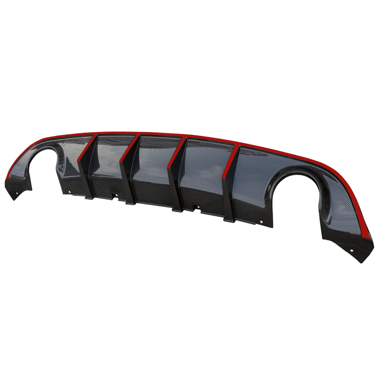 2015-2023 Dodge Charger SRT V3 Rear Diffuser with Reflective Tape PP