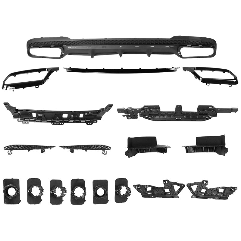 2014-2016 Mercedes-Benz W212 E Class Rear Bumper Cover Diffuser Trim