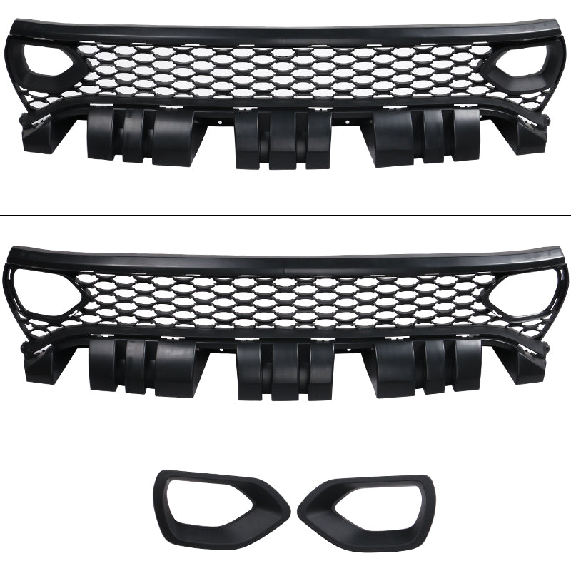 2015-2023 Dodge Charger Front Bumper + Foglights + 2019 Grilles PP