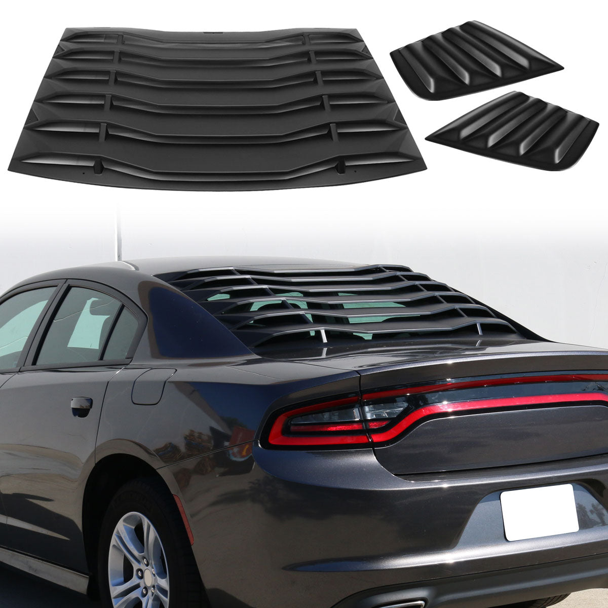 2011-2023 Dodge Charger Unpainted Rear Side Window Louver Air Vent ABS