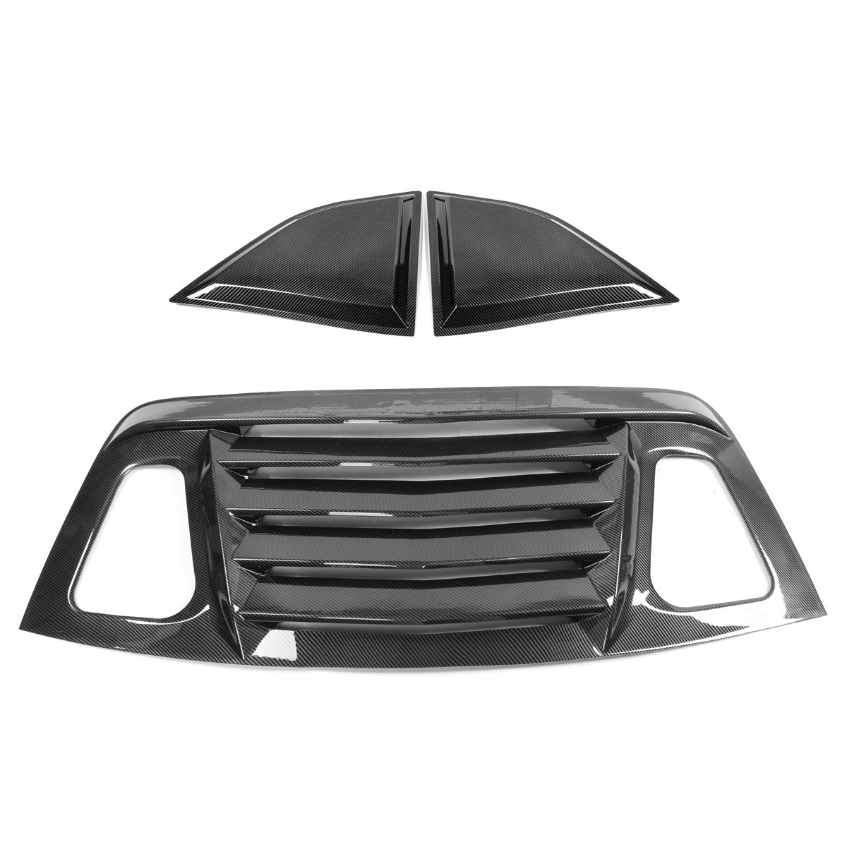 2008-2023 Dodge Challenger XE V2 Rear Side Window Louver Scoops PP
