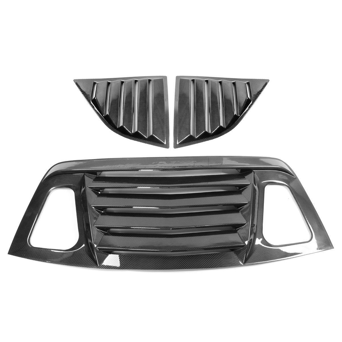 2008-2023 Dodge Challenger XE V2 CFL Rear Side Window Louver Scoops