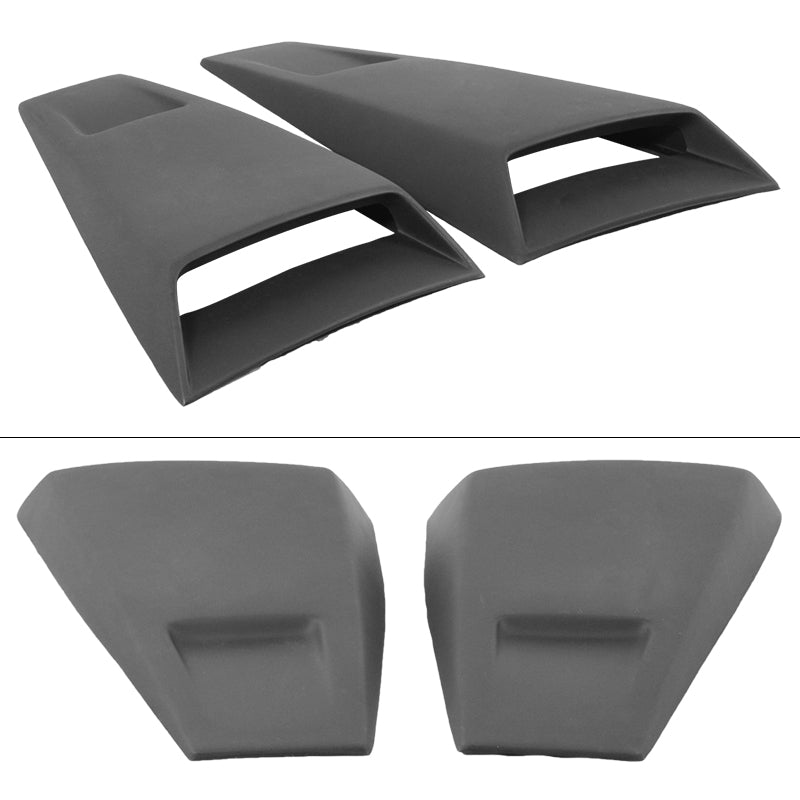 2005-2014 Ford Mustang Rear Window Louvers Side Vent Scoops ABS PU