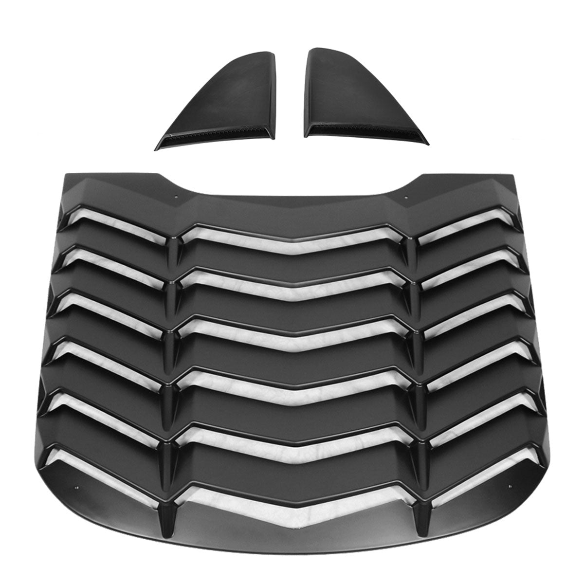 2015-2023 Ford Mustang Coupe Matte Black Rear Side Window Louver ABS