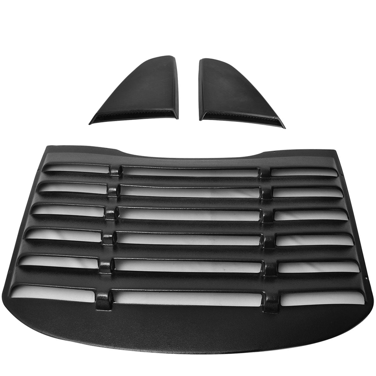 2015-2023 Ford Mustang V Style Matte Black Rear Side Window Louver ABS