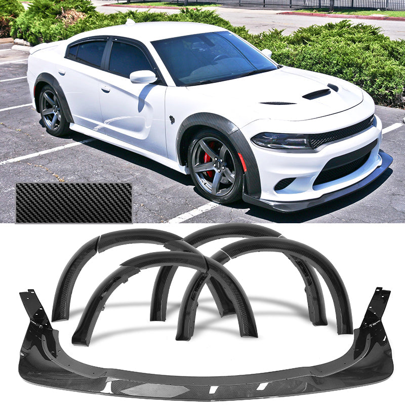 2015-2023 Dodge Charger SRT Widebody Front Bumper Lip Fender Flare ABS
