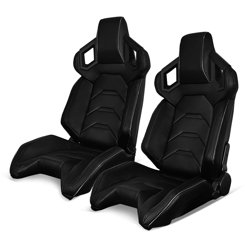 Universal Racing Seat Dual Slider PU Carbon Leather