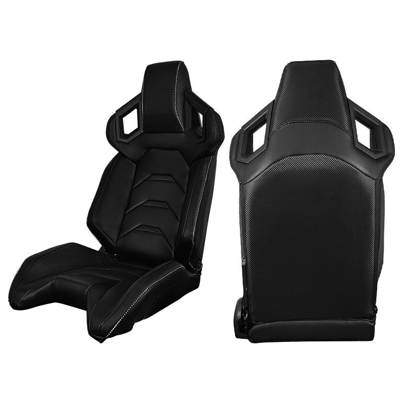 Universal Racing Seat Dual Slider PU Carbon Leather
