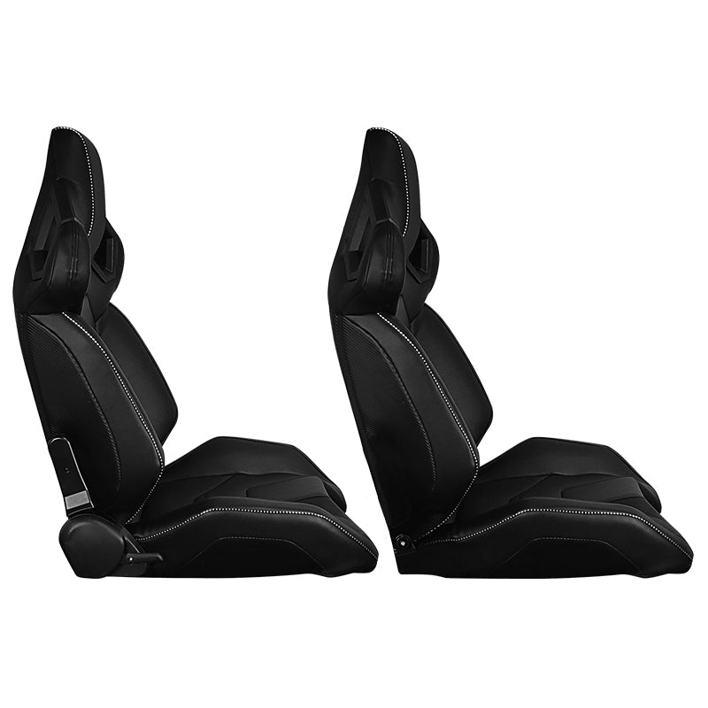 Universal Racing Seat Dual Slider PU Carbon Leather