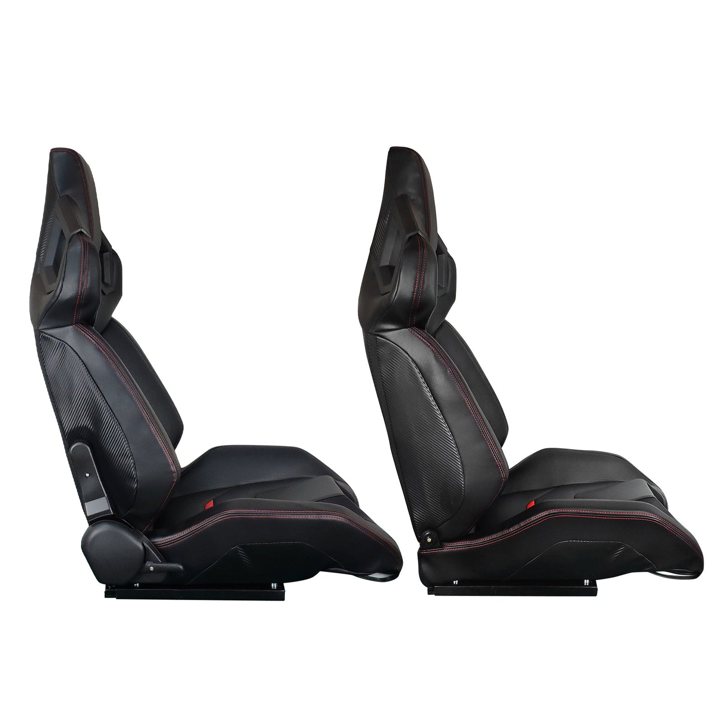 Universal Racing Seat Dual Slider PU Carbon Leather