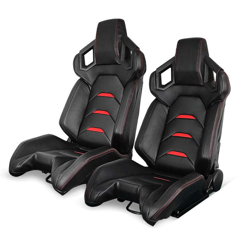Universal Racing Seat Dual Slider PU Carbon Leather