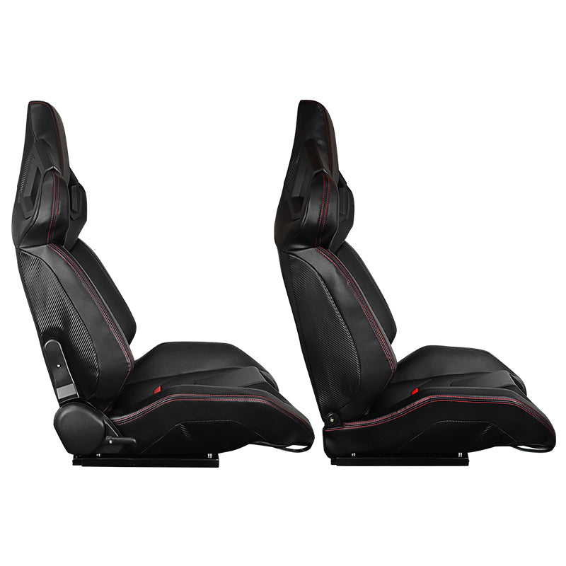 Universal Racing Seat Dual Slider PU Carbon Leather