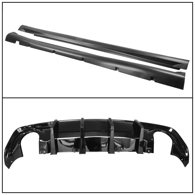2015-2023 Dodge Charger Widebody Gloss Whole Bumper Kits Diffuser PP
