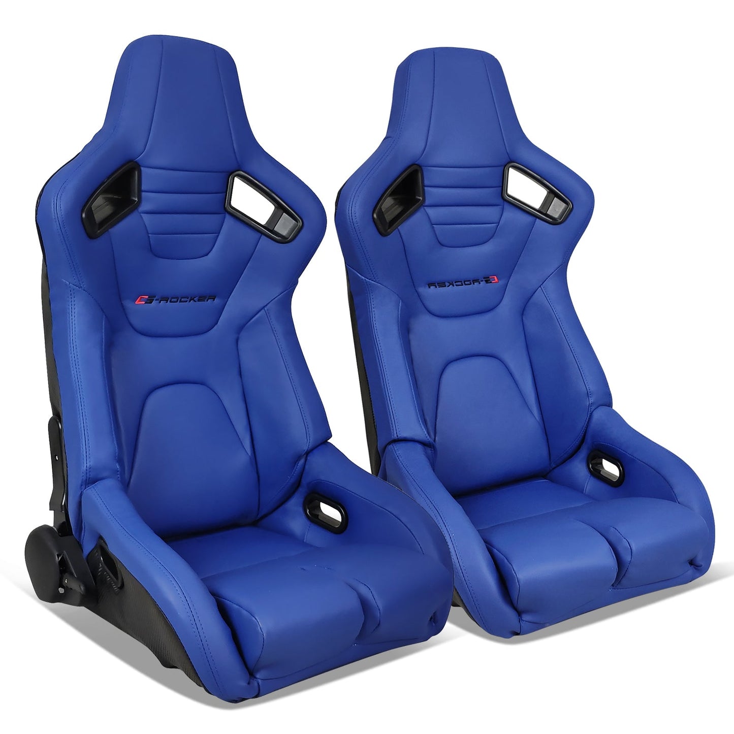 Universal Reclinable Bucket Racing Seat Dual Slider PU Carbon Leather