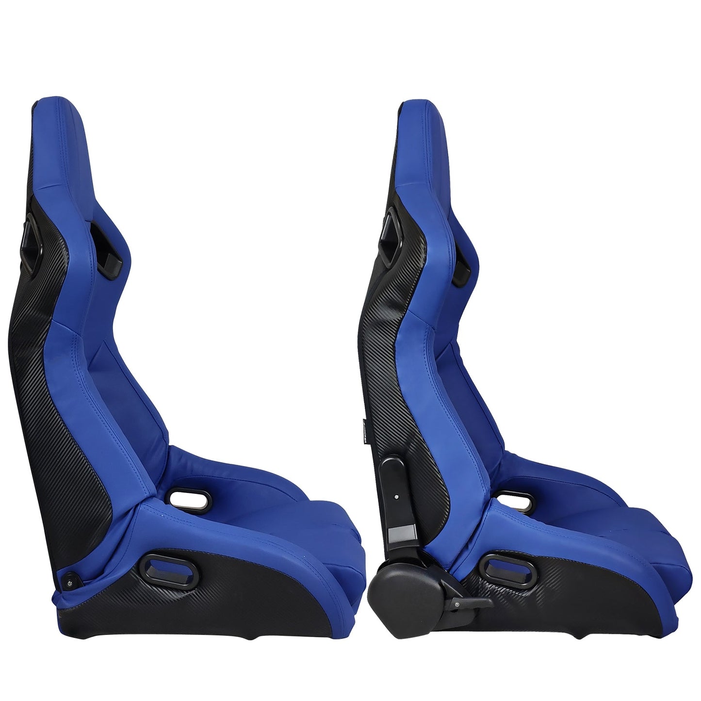 Universal Reclinable Bucket Racing Seat Dual Slider PU Carbon Leather