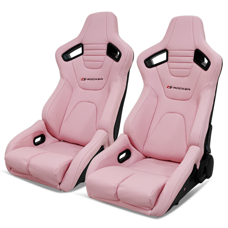 Universal Reclinable Bucket Racing Seat Dual Slider PU Carbon Leather
