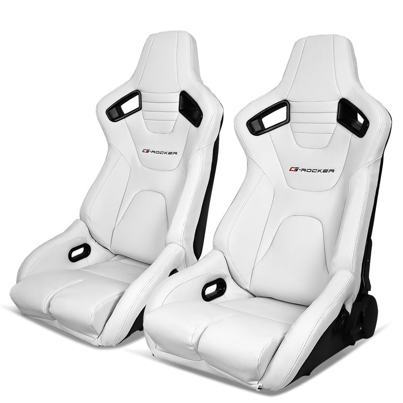 Universal Reclinable Bucket Racing Seat Dual Slider PU Carbon Leather