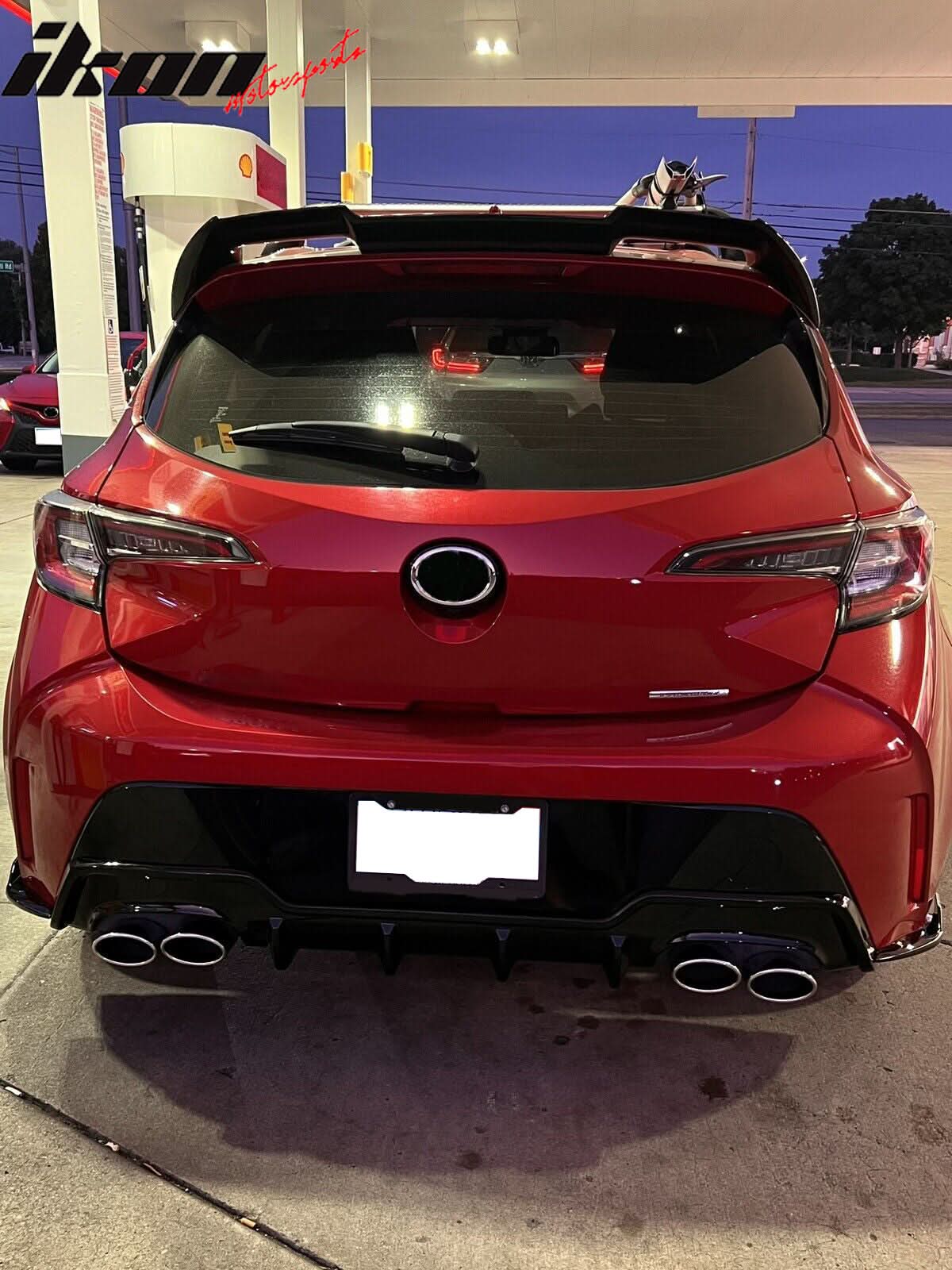2019-2022 Toyota Corolla 5DR Rear Lip Diffuser Aprons Muffler Tip ABS