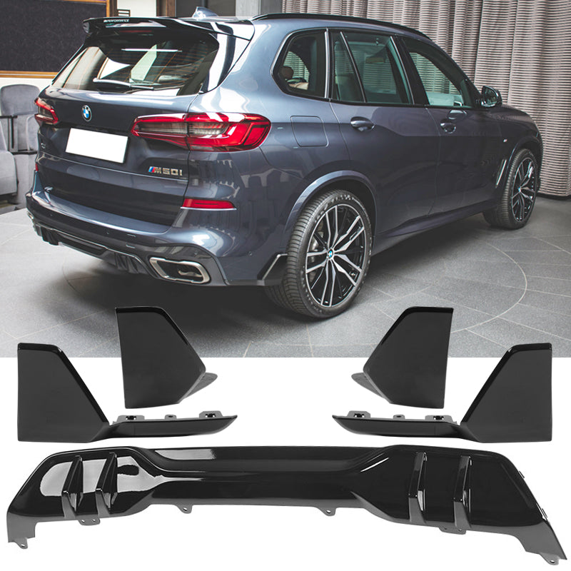 2019-2023 BMW G05 X5 M Sport Black Front Rear Aprons Rear Diffuser ABS