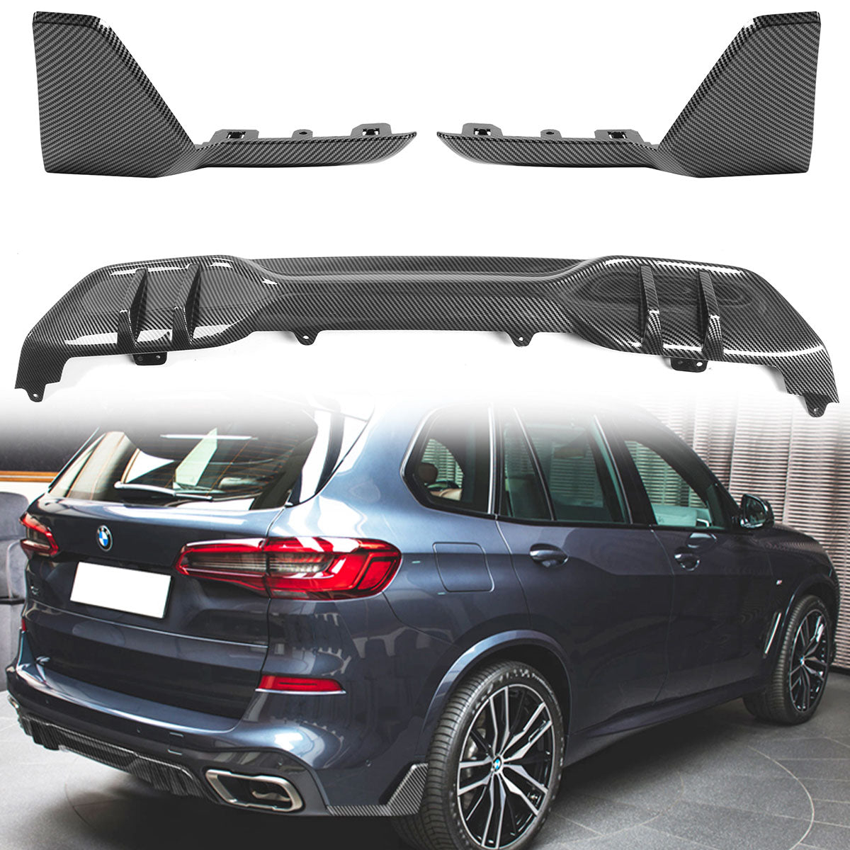 2019-2023 BMW G05 X5 M CFL Sport Rear Aprons Rear Diffuser ABS